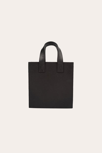 Leather Mini Tote Black