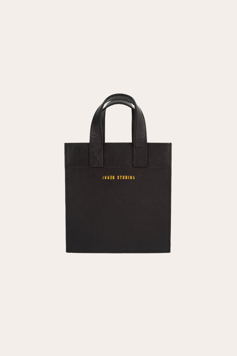 Leather Mini Tote Black – jouerstudios